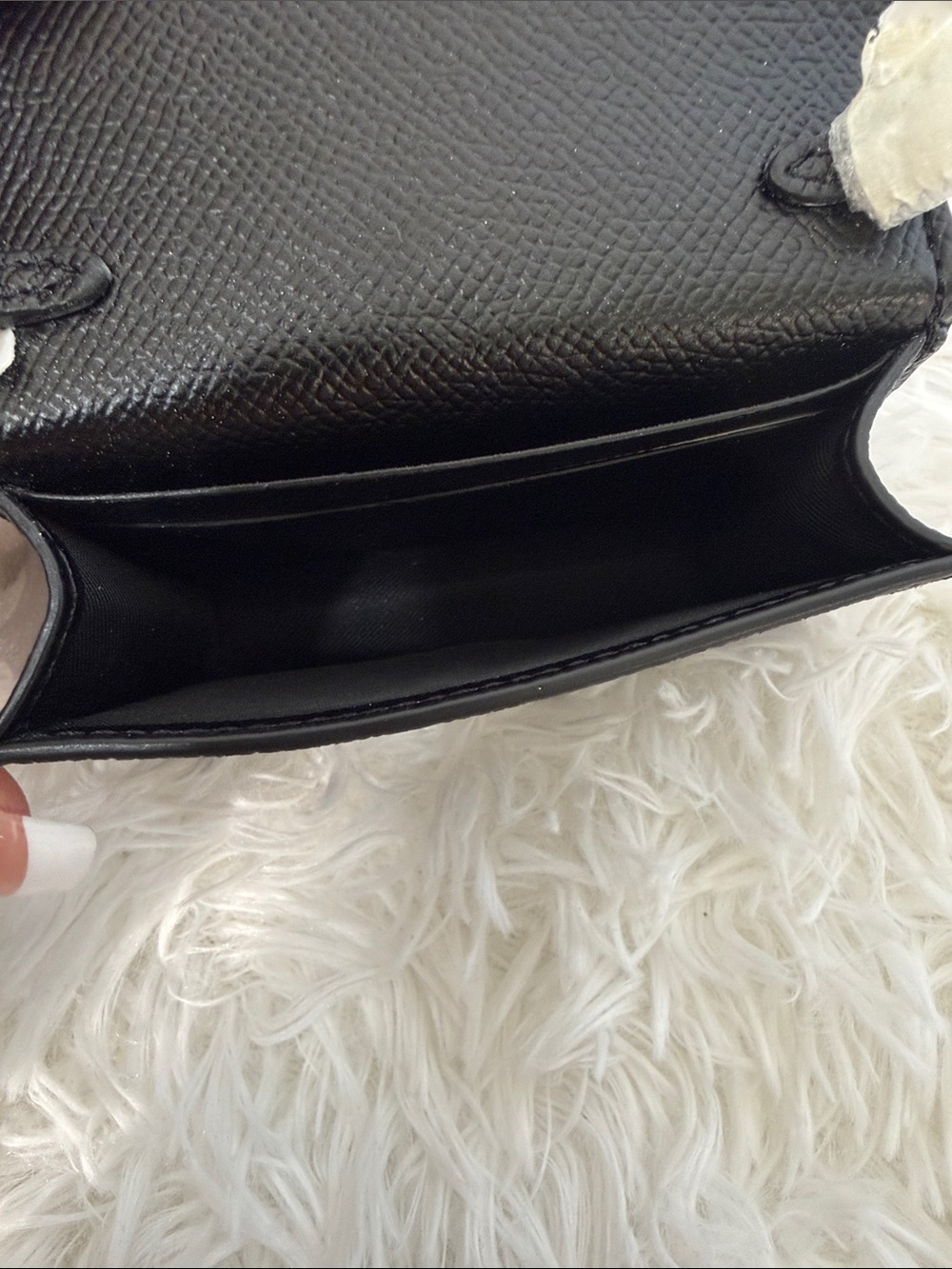COACH Black Mini Wallet On A Chain - Picture 10 of 13